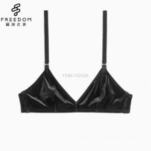 Schöne kleine Brust flach sexy Samt Dreieck Bralette, heiße sexy Unterwäsche und BH